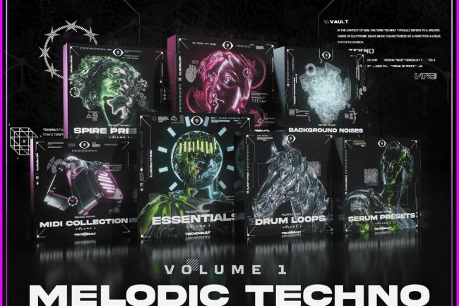 Teknovault - Melodic Techno Bundle Vol.1 (MiDi, MP3, WAV, Serum Presets, Vital Presets, Spire Presets)